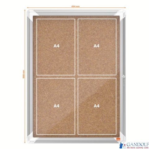 Gablota korkowa wewnętrzna Nobo Premium Plus 4xA4 1902561