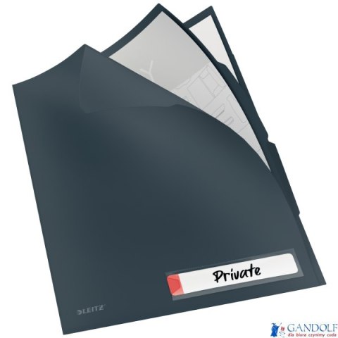 Folder A4 z 3 przegródkami Leitz Cosy, szara 47160089 Folder A4 z 3 przegródkami Leitz Cosy, szara 47160089
