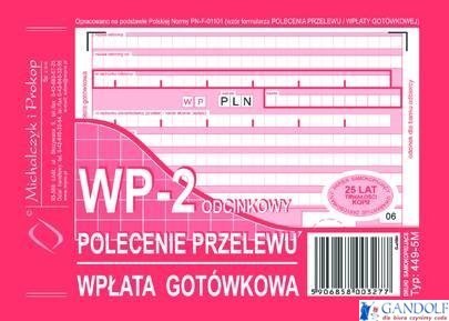 449-5M Polecenie przelewu (1+1) A6 80kartek MICHALCZYK&PROKOP