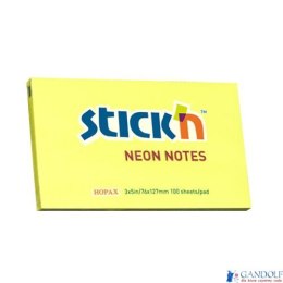 Bloczek STICKN 127x76mm żółty neonowy 100k 21135 STICKN