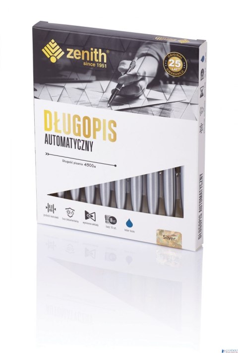 Długopis automatyczny Zenith Silver - box 10 sztuk, 4021000 Długopis automatyczny Zenith Silver - box 10 sztuk, 4021000