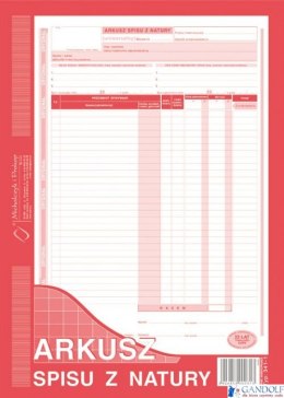 341-1 Arkusz spisu z natury MICHALCZYK&PROKOP A4 (pion) 48 kartek