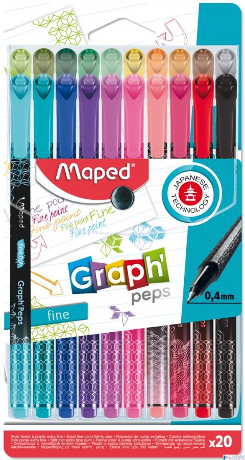 Cienkopis GRAPH PEPS DECO 20 szt etui Maped 749051 Cienkopis GRAPH PEPS DECO 20 szt etui Maped 749051