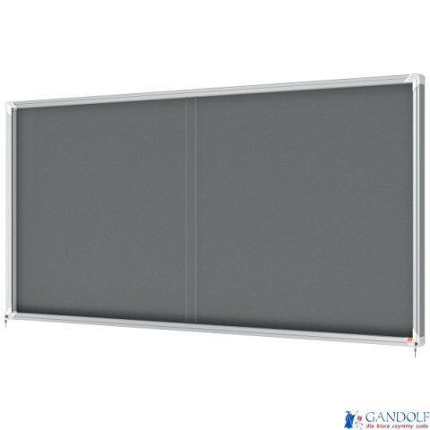 Gablota filcowa Nobo Premium Plus 27xA4, szara (drzwiczki przesówne) 1915339