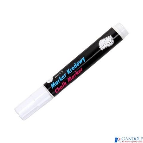 Marker kredowy, końcówka okrągła 4,5mm, 8g tuszu biały TO-292 Toma Marker kredowy, końcówka okrągła 4,5mm, 8g tuszu biały TO-292 Toma