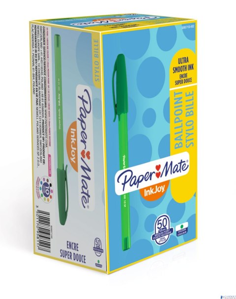 Długopis ze skuwką INKJOY 100 CAP M zielony PAPER MATE S0957150 Długopis ze skuwką INKJOY 100 CAP M zielony PAPER MATE S0957150
