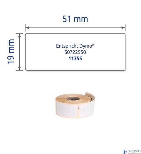 Etykiety uniwersalne AS0722550 19x51 500et. w rolce do termodruku, usuwalne, białe, Avery Zweckform Etykiety uniwersalne AS0722550 19x51 500et. w rolce do termodruku, usuwalne, białe, Avery Zweckform