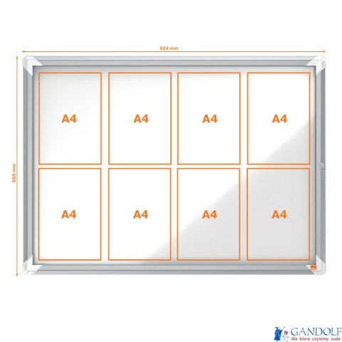 Gablota magnetyczna zewnętrzna Nobo Premium Plus 8xA4 1902579