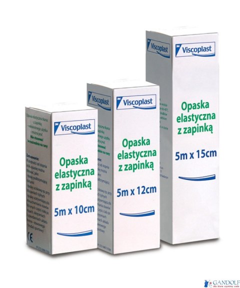 Opaska elastyczna z zapinką VISCOPLAST, 8cmx5m Opaska elastyczna z zapinką VISCOPLAST, 8cmx5m