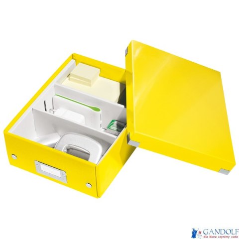 Pudło z przegródkami Leitz C&S, małe, żółte 60570016