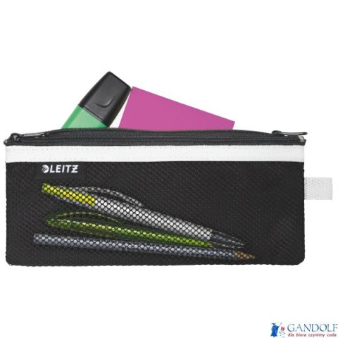 Koszulka z suwakiem z dwoma przegródkami Leitz WOW, rozmiar M, czarna 40120095 Koszulka z suwakiem z dwoma przegródkami Leitz WOW, rozmiar M, czarna 40120095