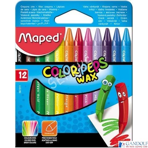 Kredki COLORPEPS świecowe 12 kolorów 861011 MAPED Kredki COLORPEPS świecowe 12 kolorów 861011 MAPED
