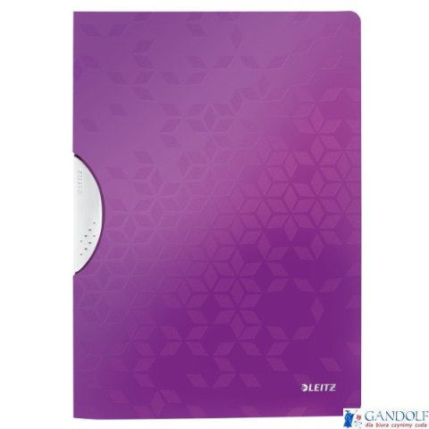 Skoroszyt z klipem LEITZ WOW fioletowy 41850062 Skoroszyt z klipem LEITZ WOW fioletowy 41850062