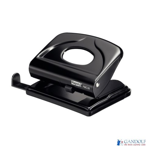 Dziurkacz mały metalowy FMC20 RAPID czarny 20 kartek 21835401 Dziurkacz mały metalowy FMC20 RAPID czarny 20 kartek 21835401