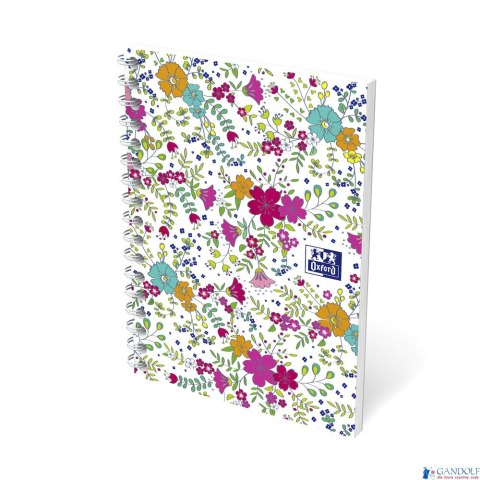 Kołonotatnik A6 50 kartek kratka Floral Oxford 400094826 Kołonotatnik A6 50 kartek kratka Floral Oxford 400094826