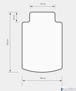 Mata pod krzesło DOTTS na podłogę 120x80/50 miękka ergonomiczna