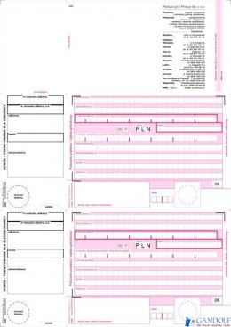 F-111-2 2-odcinkowe polecenie przelewu MICHALCZYK&PROKOP A4 100 kartek