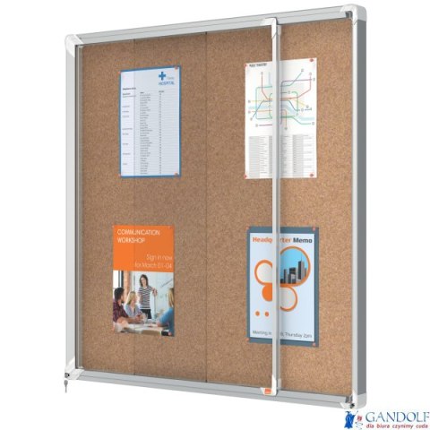 Gablota korkowa Nobo Premium Plus 12xA4 (drzwiczki przesówne) 1902574