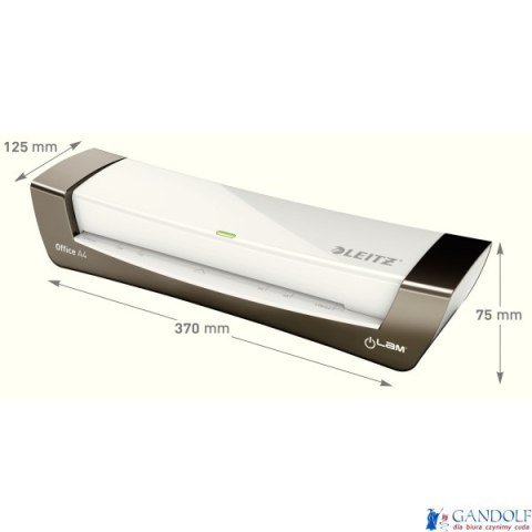 Laminator iLam OFFICE A4 230V srebrny 72510084 LEITZ Laminator iLam OFFICE A4 230V srebrny 72510084 LEITZ