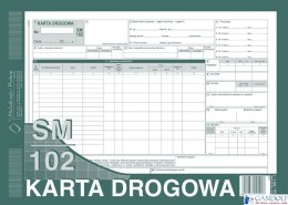 801-1 Karta drogowa SM/102 (samochód ciężarowy) A4 offset MICHALCZYK