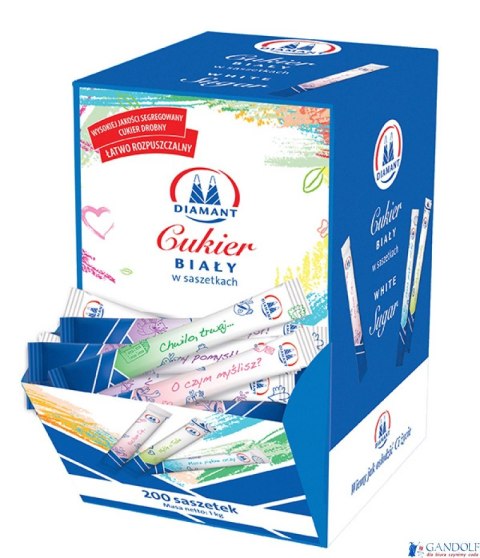 Cukier biały w saszetkach 200x5gr Cukier biały w saszetkach 200x5gr