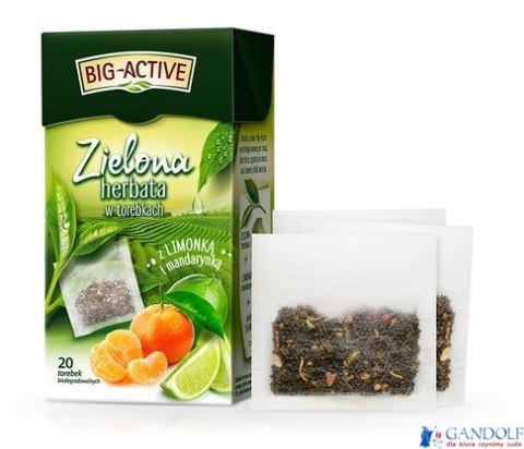 Herbata BIG-ACTIVE MANDARYNKA-LIMONKA zielona 20 kopert/30g Herbata BIG-ACTIVE MANDARYNKA-LIMONKA zielona 20 kopert/30g