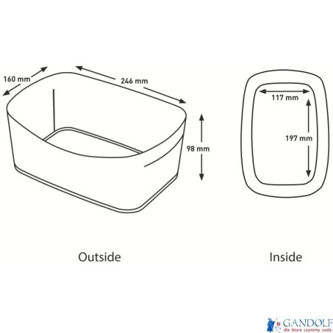 MyBox Pojemnik bez pokrywki, biało-czarny 52571095