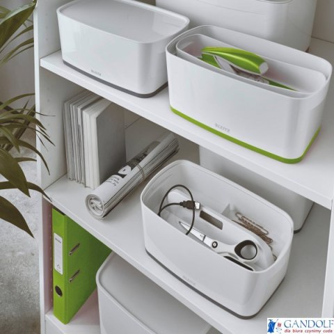 Pojemnik MyBox mały z pokrywką, biało-zielony 52291054 (X) Pojemnik MyBox mały z pokrywką, biało-zielony 52291054 (X)