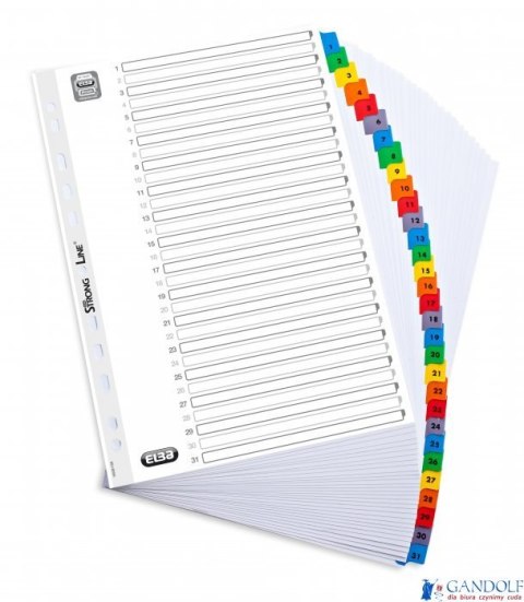 Przekładki kartonowe MYLAR A4, kolorowe 1-31 OXFORD 100204620 Przekładki kartonowe MYLAR A4, kolorowe 1-31 OXFORD 100204620