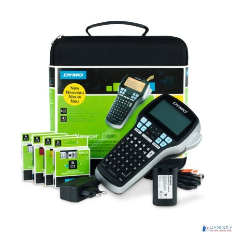 Drukarka przenośna etykiet DYMO LabelManager 420P zestaw walizkowy, klawiatura ABC S0915480 Drukarka przenośna etykiet DYMO LabelManager 420P zestaw walizkowy, klawiatura ABC S0915480