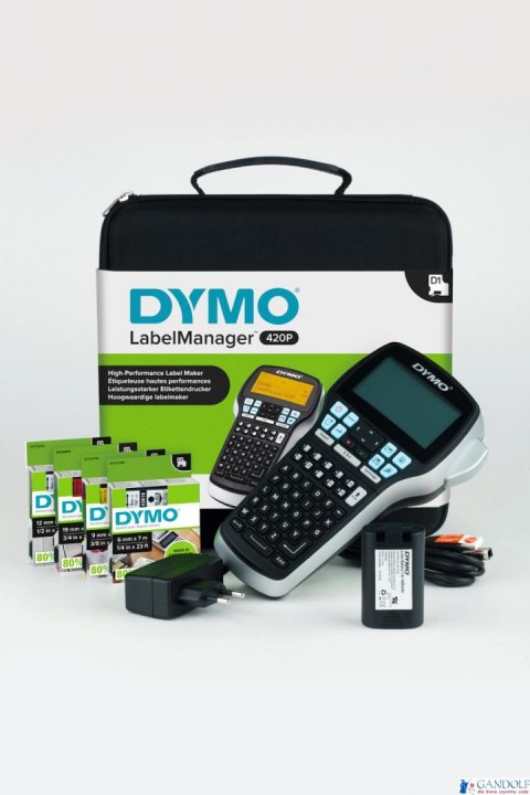 Drukarka przenośna etykiet DYMO LabelManager 420P zestaw walizkowy, klawiatura ABC S0915480 Drukarka przenośna etykiet DYMO LabelManager 420P zestaw walizkowy, klawiatura ABC S0915480