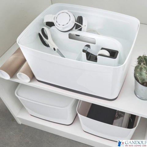 Organizer MyBOX mały z uchwytem biały LEITZ 53230001 Organizer MyBOX mały z uchwytem biały LEITZ 53230001