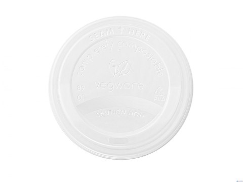 Pokrywka CPLA do kubka papierowego 350-480ml biała, op. 50 szt. 100% biodegradowalna VLID89S Pokrywka CPLA do kubka papierowego 350-480ml biała, op. 50 szt. 100% biodegradowalna VLID89S