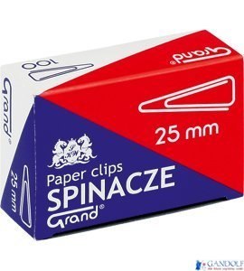 Spinacz T-25 mm GRAND trójkątny 10op x 100sztuk 110-1385 Spinacz T-25 mm GRAND trójkątny 10op x 100sztuk 110-1385
