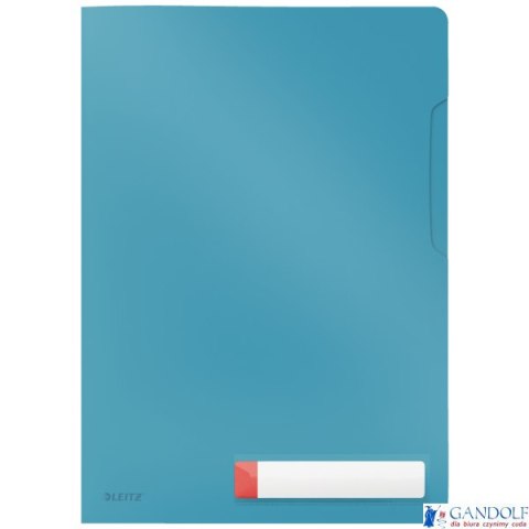 Folder A4 z kieszonką na etykietę Leitz Cosy, niebieska 47080061 Folder A4 z kieszonką na etykietę Leitz Cosy, niebieska 47080061