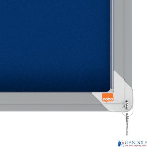 Gablota filcowa Nobo Premium Plus 12xA4, niebieska (drzwiczki przesówne) 1902566