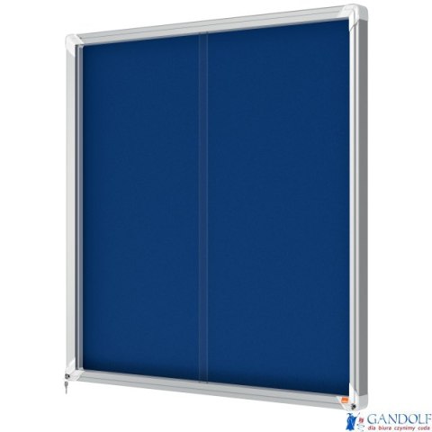 Gablota filcowa Nobo Premium Plus 12xA4, niebieska (drzwiczki przesówne) 1902566