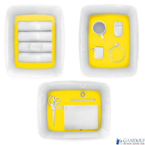 Pojemnik MyBox duży z pokrywką, biało-żółty 52161016 LEITZ