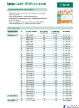 Etykieta na segregator 192x38mm (100sztuk) CONTILABEL EA-1900X380W