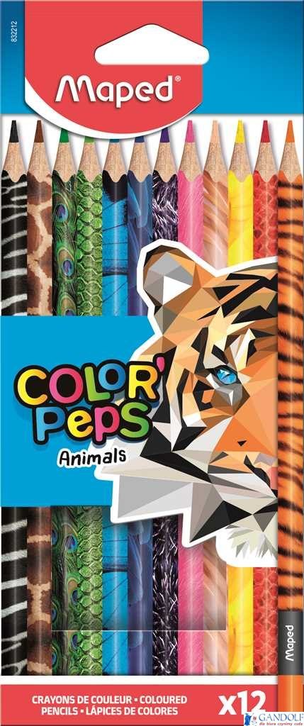 Kredki COLORPEPS ANIMALS trójkątne 12kolorów 832212 MAPED Kredki COLORPEPS ANIMALS trójkątne 12kolorów 832212 MAPED