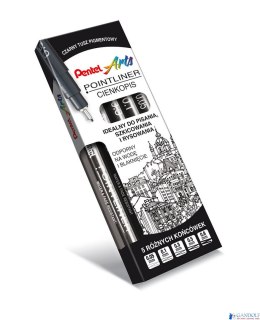 Cienkopis kalibrowany POINTLINER czarny S20P-1A PENTEL