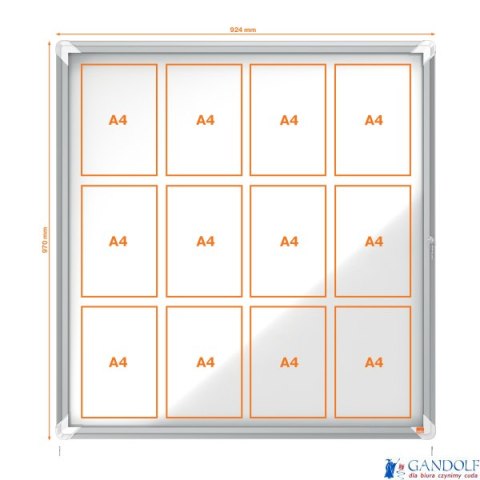 Gablota magnetyczna zewnętrzna Nobo Premium Plus 12xA4 1902581