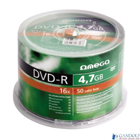Płyta OMEGA DVD-R 4,7GB 16X CAKE (100) OMD16C100- -a Płyta OMEGA DVD-R 4,7GB 16X CAKE (100) OMD16C100- -a
