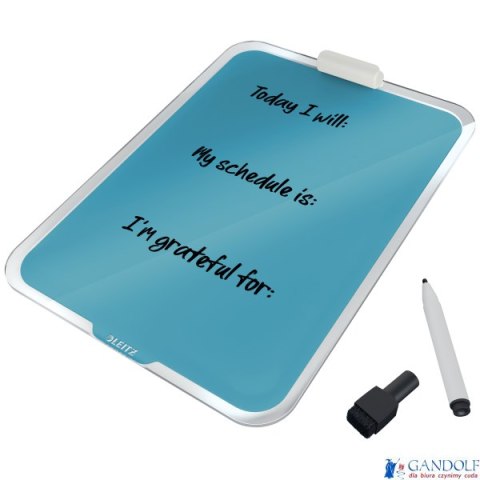 Szklana tabliczka na biurko Leitz Cosy, niebieski 39470061