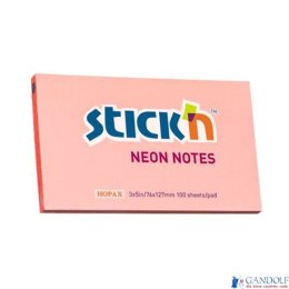 Bloczek STICKN 127x76mm różowy neonowy 100k 21170 STICKN