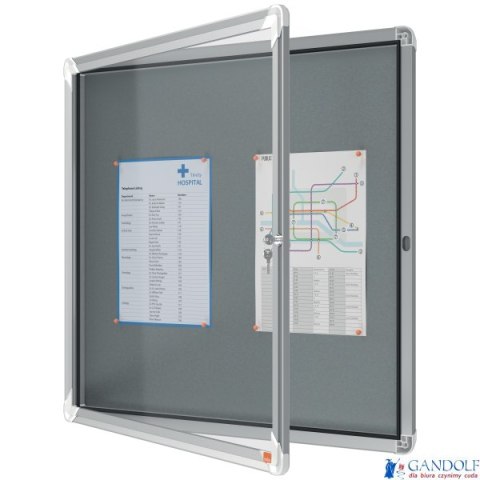 Gablota filcowa wewnętrzna Nobo Premium Plus 6xA4, szara 1915328