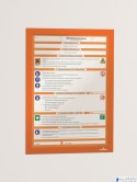 Ramka MAGAFRAME A4 - samoprzylepna magnetyczna pomarańcz (2) DURABLE 4872-09