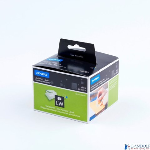 Etykieta DYMO adresowa - 89 x 36 mm, przezroczysty S0722410 Etykieta DYMO adresowa - 89 x 36 mm, przezroczysty S0722410