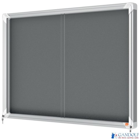 Gablota filcowa Nobo Premium Plus 8xA4, szara (drzwiczki przesówne) 1915336