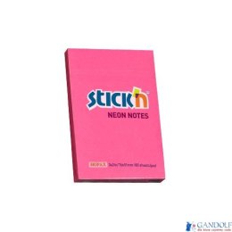 Bloczek STICKN 76x51mm ciemnoróżowy neon 100k 21161 STICKN